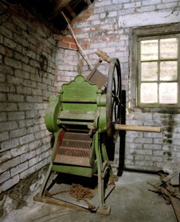 Agricultural machinery at Cloggs Farm, Hawkridge, Somerset, 1999
