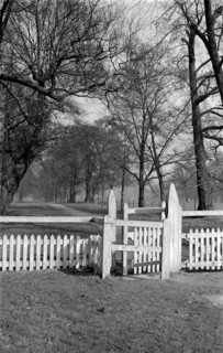 A gated road near Ham House, Richmond, London, c1945-c1965