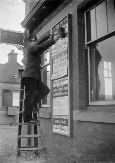Billposting at Charwelton Station, Northamptonshire, 1904