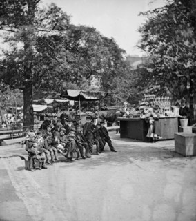Children in St James Park, London, c1870-c1900