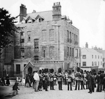 Band of the Grenadier Guards playing in Windsor, c1870-c1900