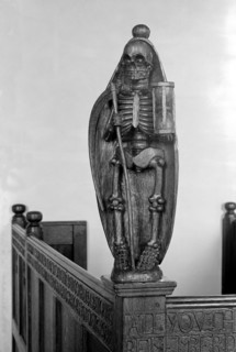 Pew end in Andrew's church, Little Barningham, Norfolk, 1964