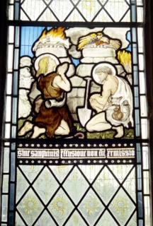 Window in All Saints' church, Middleton Cheney, Northamptonshire, 1963