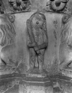 Carving from St Bartholomew's church, Orford, Suffolk, 1960