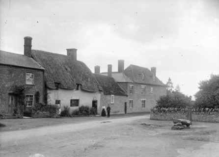 Group outside the Post Office, Coxwell, Oxfordshire, c1860-c1922