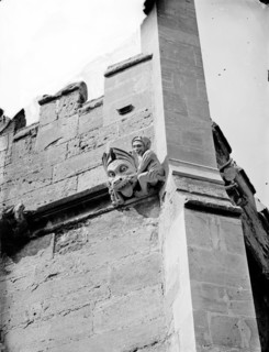 Detail of grotesques in Magdalen College Cloister, Oxford, Oxfordshire, c1860-c1922