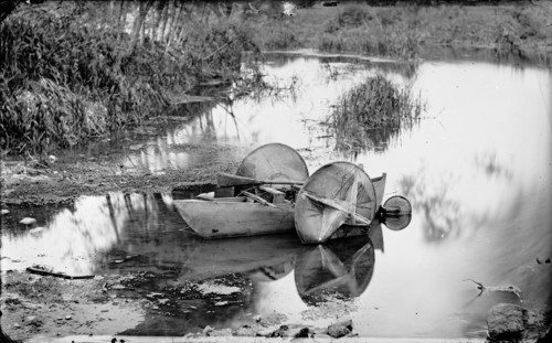 An amphibious boat, Cricklade, Wiltshire, c1870