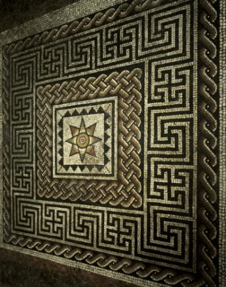 Mosaic pavement, Aldborough Roman Town, North Yorkshire, 1992