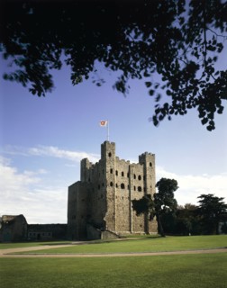 Keep from inside inner bailey, Rochester Castle, Kent, 1992