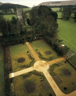 Rose garden, Lulworth Castle, Dorset, 1993