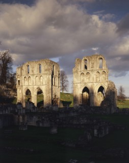 Transept walls of the church from the South West, Roche Abbey, South Yorkshire, 1998