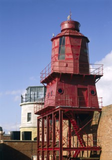 The 1865 and 1911 lighthouses, Hurst Castle, Hampshire, 1994