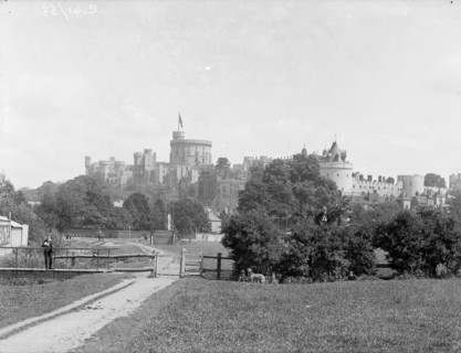 Windsor Castle from Clewer Meadows, Windsor, Berkshire, c1860-c1922