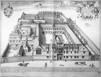 Perspective view of Corpus Christi College, Oxford, Oxfordshire, c1860-c1922
