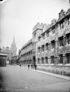 Gateway to Oriel College, Oxford University, Oxfordshire, c1860-c1922