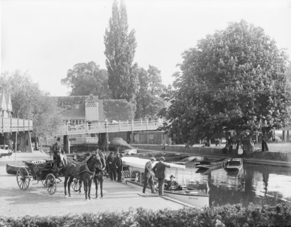 Edward, Prince of Wales sitting on the Arethusa, Goring, Oxfordshire, c1860-c1922