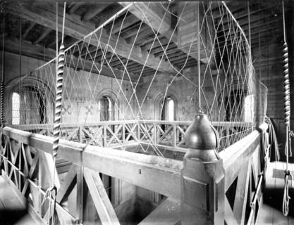 Interior of a church bell tower, Oxfordshire, c1860-c1922