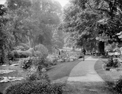 Lord Wantage in the gardens at Lockinge House, Lockinge, Oxfordshire, c1860-c1922