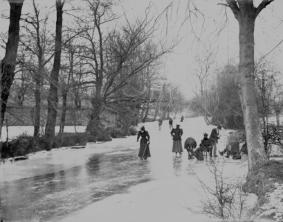 Skating near Abingdon, Oxfordshire, 1895