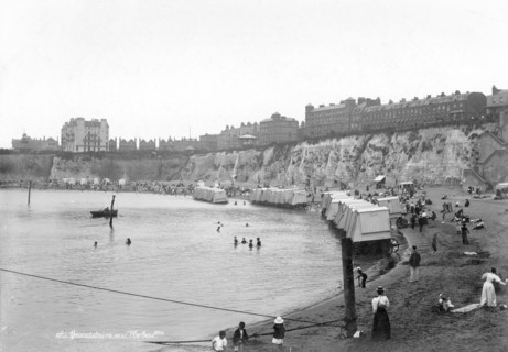 Holidaymakers on the beach at Broadstairs, Kent, 1890-1910