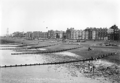 Low tide at Herne Bay, Kent, 1890-1910
