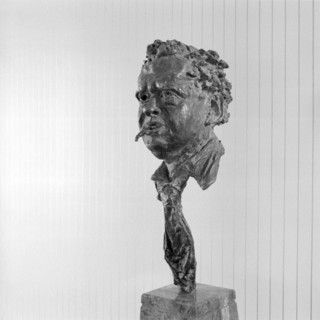 Sculpture of Dylan Thomas at the Royal Festival Hall, South Bank, Lambeth, London, c1951-1962