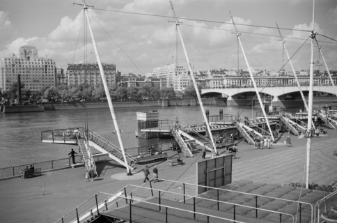 View from the Royal Festival Hall, South Bank, Lambeth, London, c1951-1962