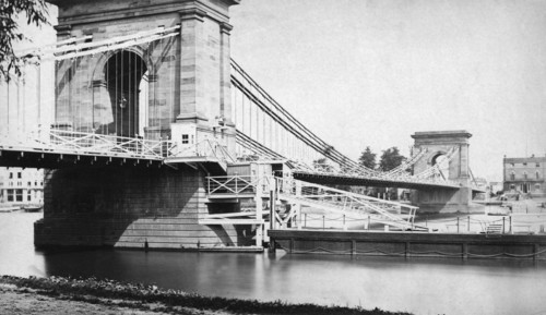 Hammersmith Bridge, Hammersmith, London, c1865-1883
