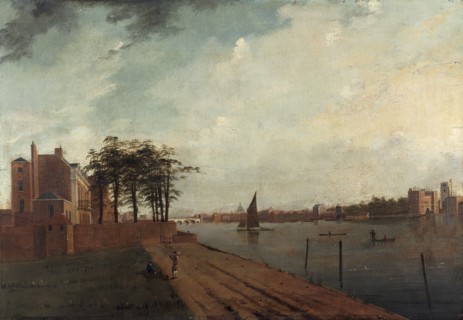 'Lambeth Palace from Millbank', (1808?). Artist: Daniel Turner
