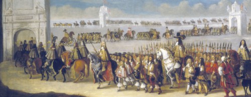 'Charles II's cavalcade through the City of London, 22nd April, 1661', (1662).  Artist: Dirck Stoop