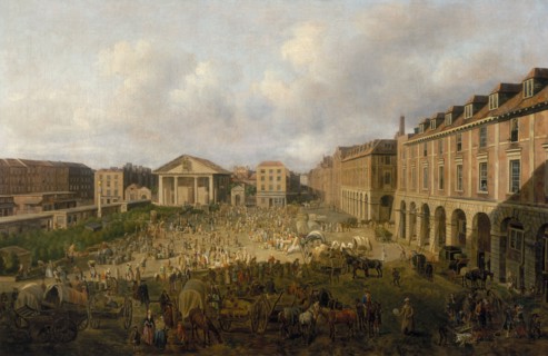'Covent Garden Piazza and Market', c1755. Artist: Samuel Scott