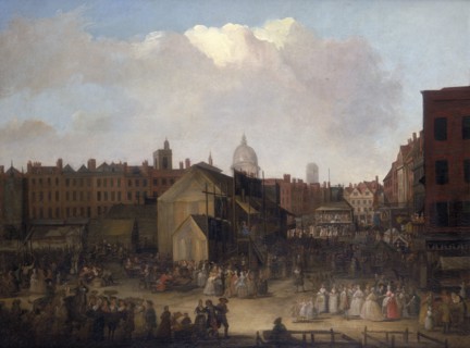 'St Bartholomew's Fair, Smithfield', (c1737-c1743?). Artist: Unknown