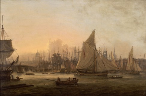 'The Pool of London', c1805. Artist: Thomas Luny