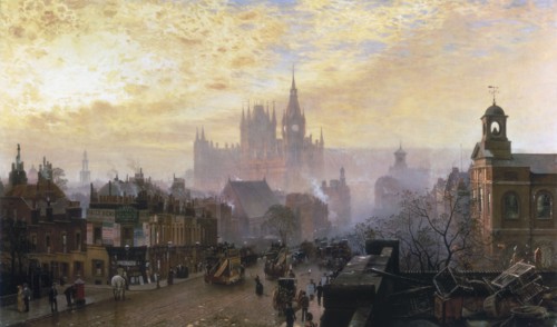 'From Pentonville Road looking West: Evening', 1884. Artist: John Scorrer O'Connor