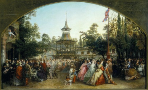 'The Dancing Platform at Cremorne Gardens', 1864.  Artist: Phoebus Levin