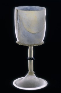 Glass goblet, 14th century. Artist: Unknown