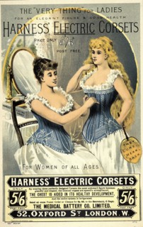 A corset advertisement, 1891. Artist: Unknown
