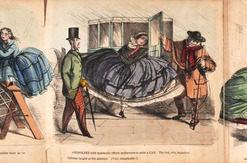 'Crinoline - its difficulties and dangers', c1860. Artist: Unknown