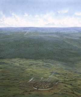 Fortified enclosure, Southern England, c1000 BC.  Artist: Frank Gardiner