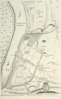 Earliest known map of Roman London, 1722. Artist: William Stukely
