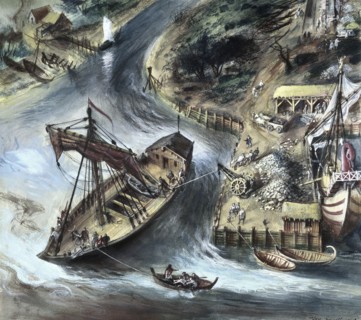 Roman ship and cargo, London, 1st-3rd century. Artist: Unknown