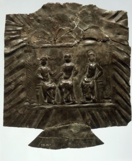 Plaque with the three Celtic mother-goddesses, Roman. Artist: Unknown