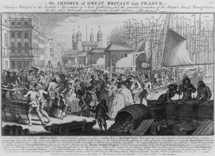 The Legal Quays, London, 1757. Artist: LP Boitard