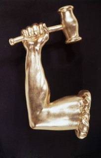 Goldbeaters' shop sign, 18th century. Artist: Unknown