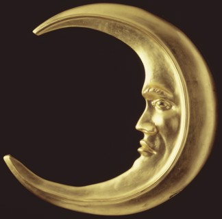 A gilded crescent moon, mid 18th century. Artist: Unknown