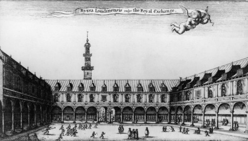 The Royal Exchange, London, mid-17th century. Artist: Wenceslaus Hollar