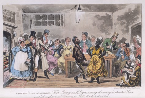 'Lowest Life in London, Tom, Jerry and Logic', first half of the 19th century. Artist: Isaac Robert Cruikshank