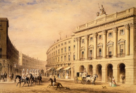 The County Fire Office, London, first half of the 19th century. Artist: Thomas Hosmer Shepherd
