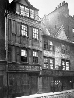 Old houses in Drury Lane, Camden, London. Artist: Unknown