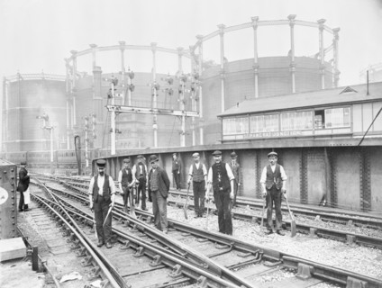 Railway Maintenance gang, St Pancras, London. Artist: Galt